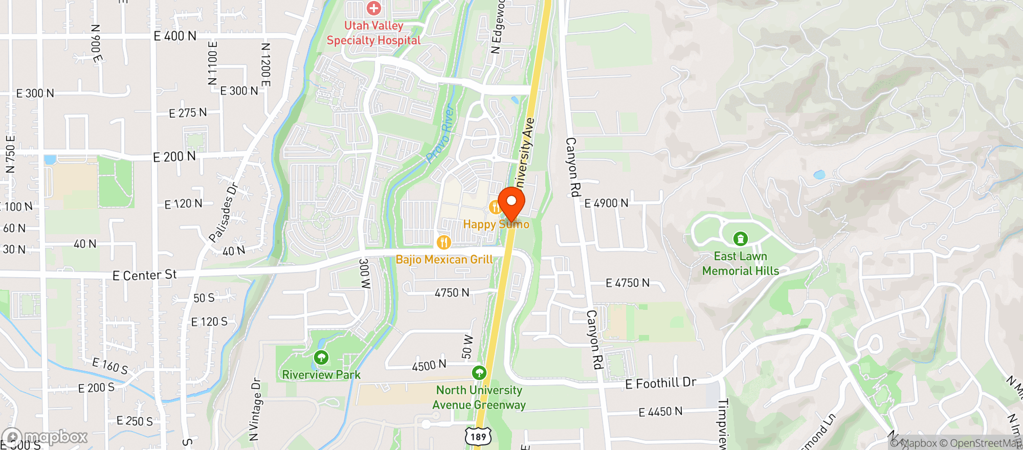 Map showing Rodizio Grill