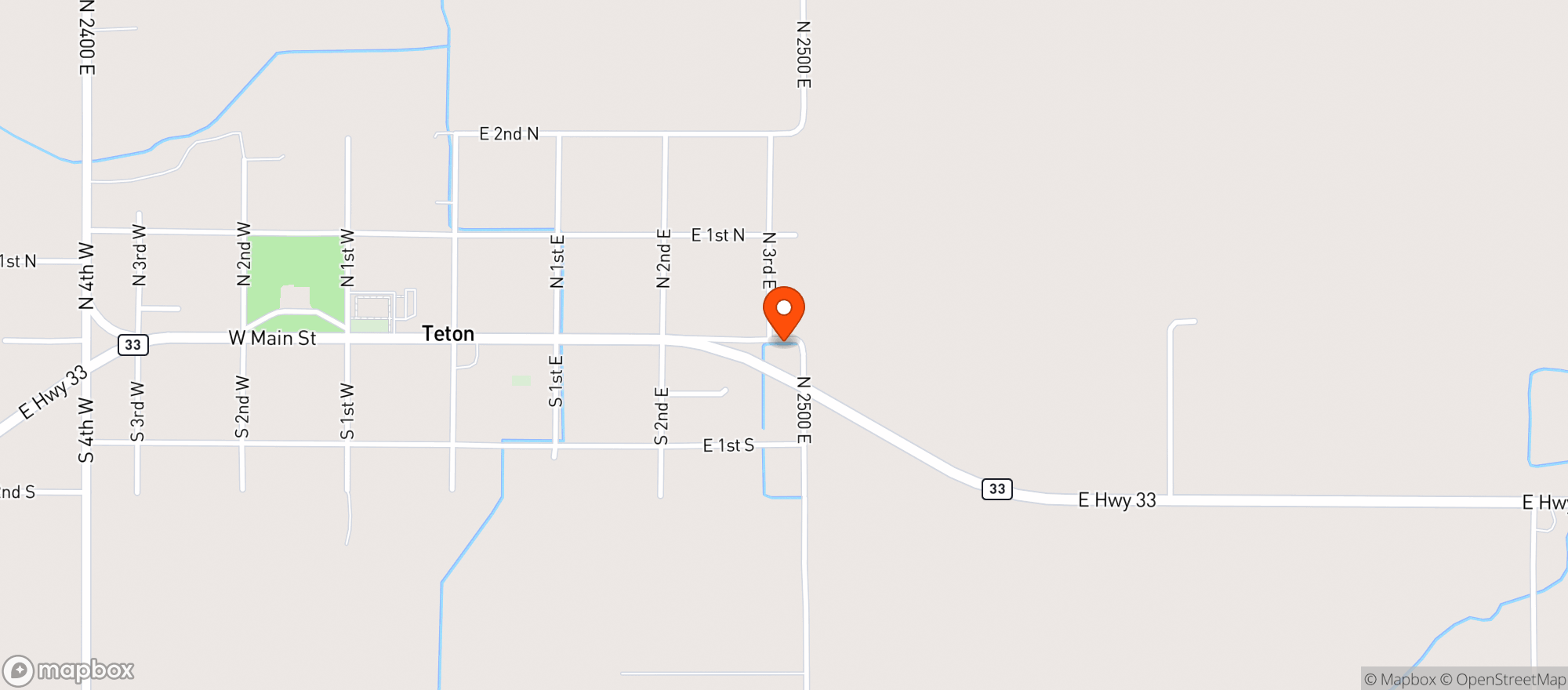 Map showing Go C Goe Teton Junction Bar & Grill