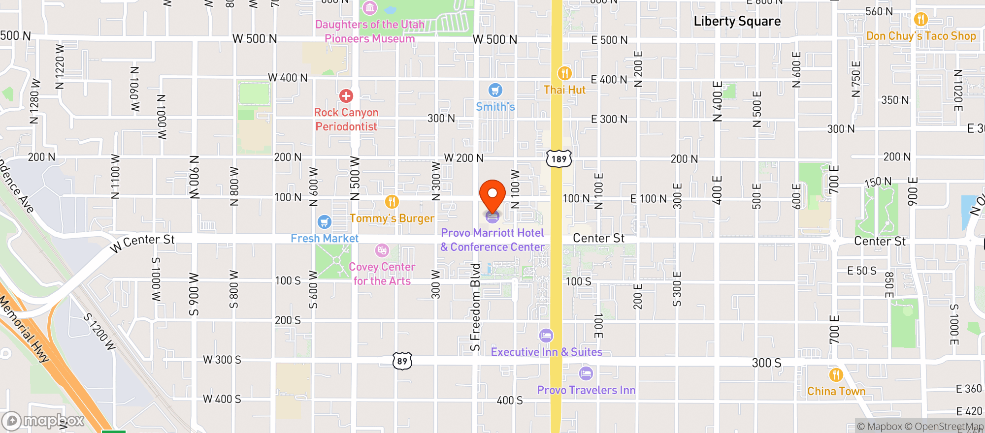 Map showing Marriott Hotels & Resor #slcvo