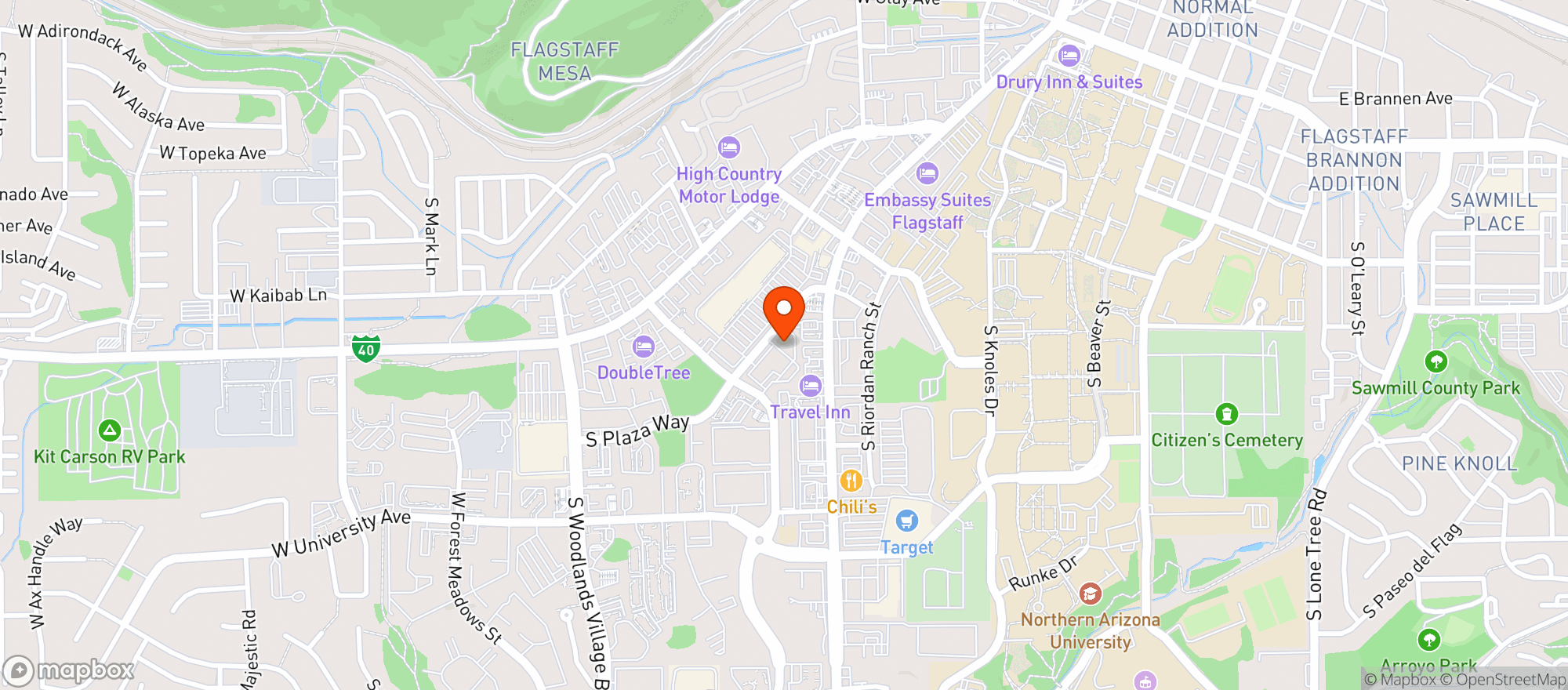 Map showing High Mountain Health