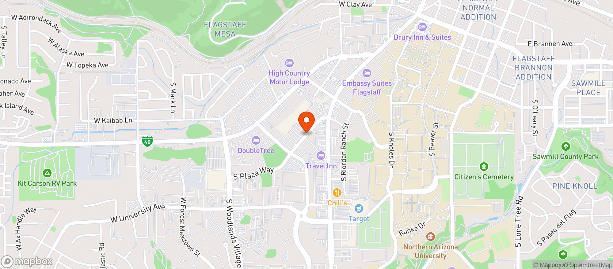 Map showing Safeway