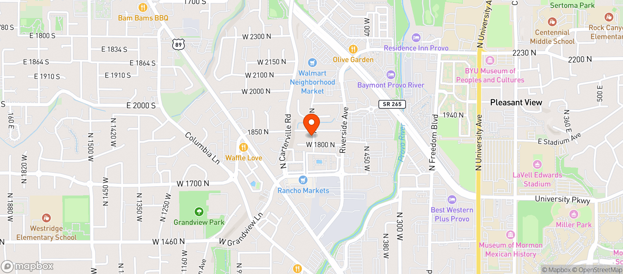 Map showing Wavetronix