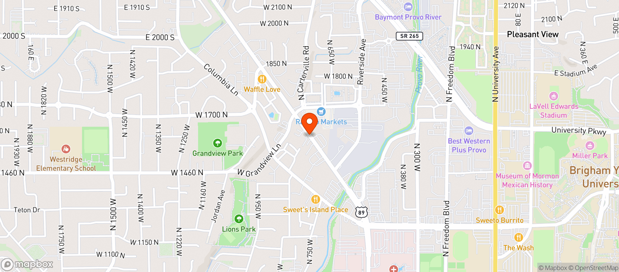 Map showing Maverik