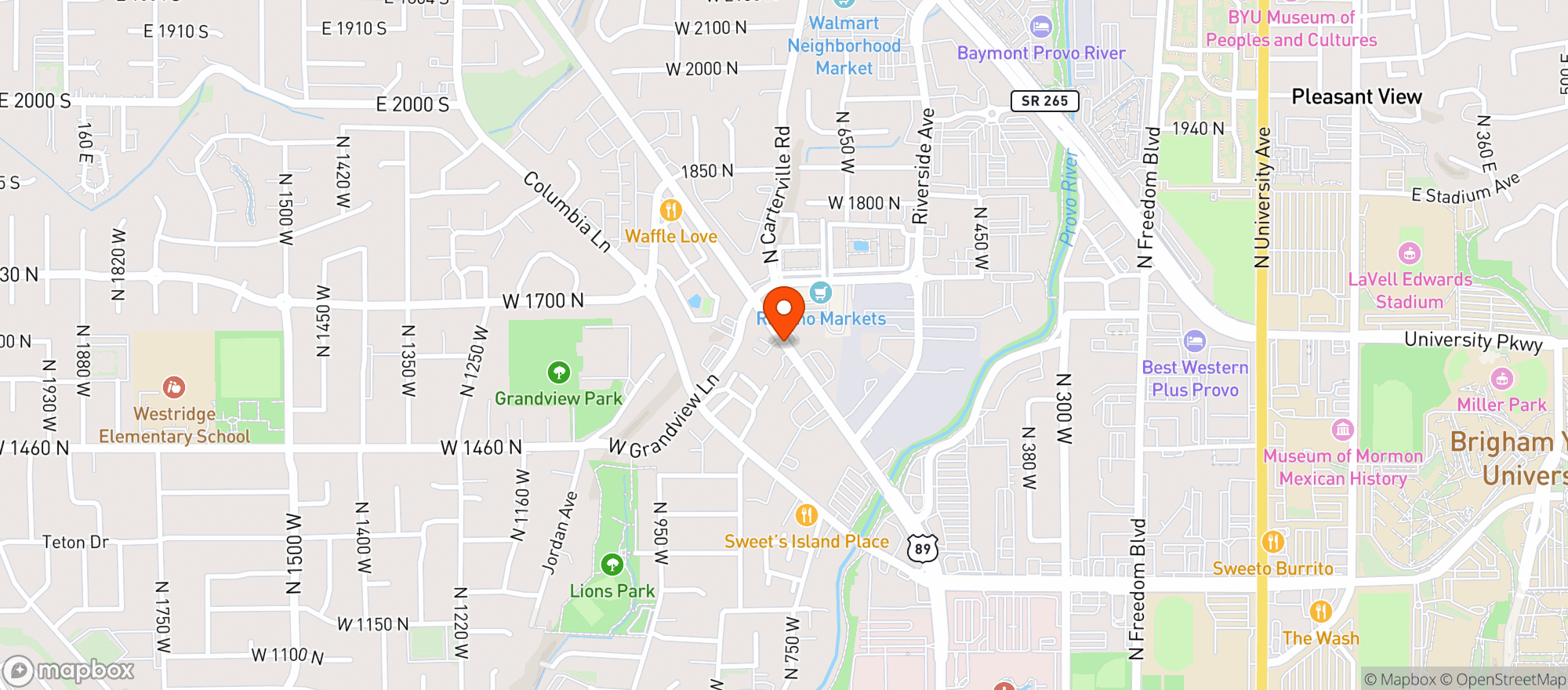 Map showing Rancho Markets