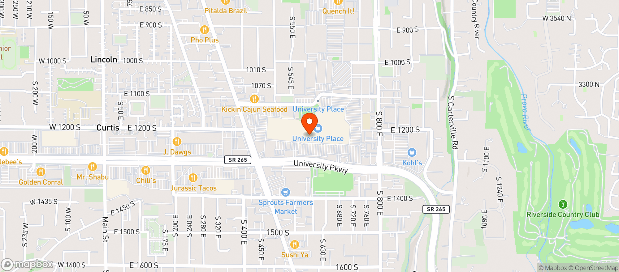 Map showing Cheesecake Factory #227