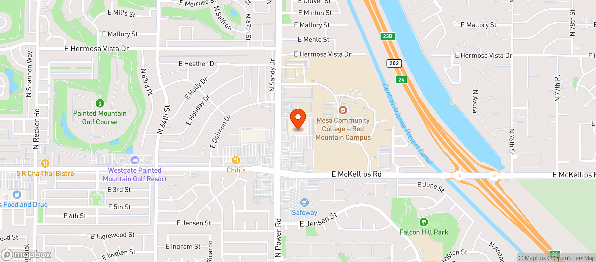 Map showing Target
