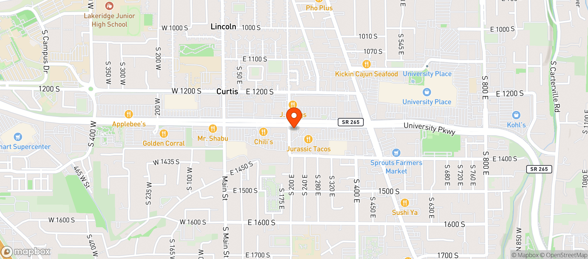 Map showing Via 313 Pizzeria