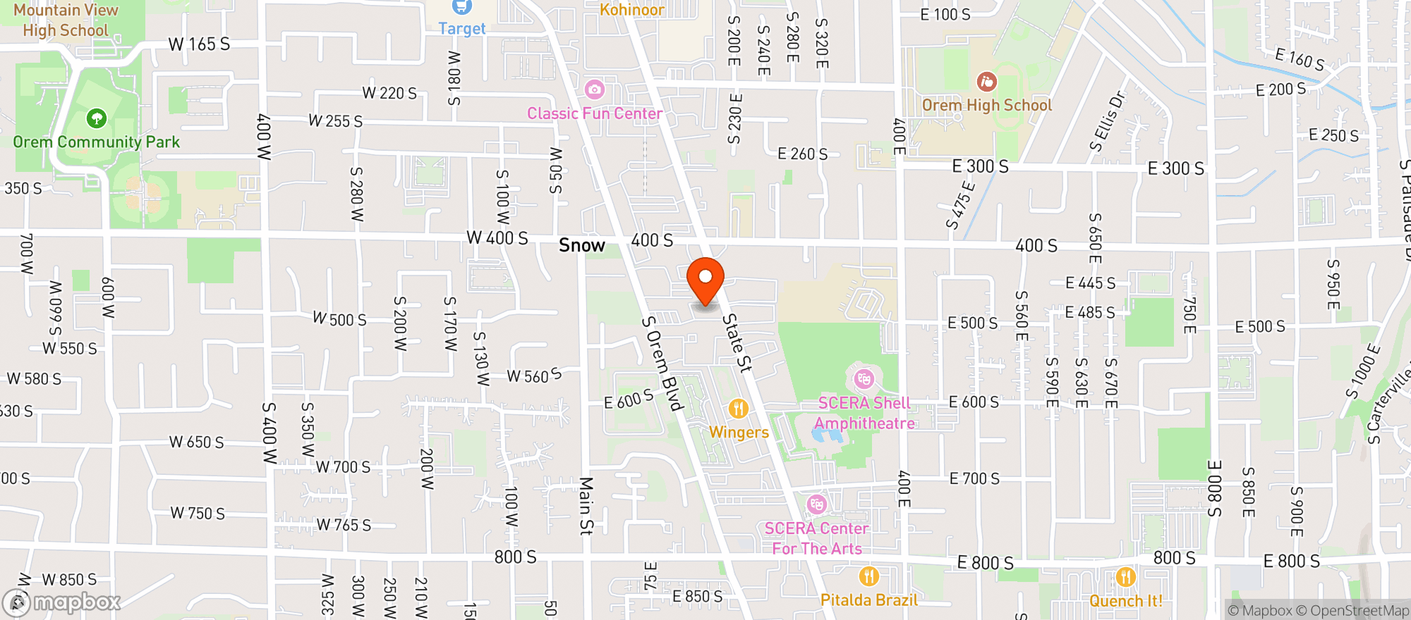 Map showing Good Earth - Orem