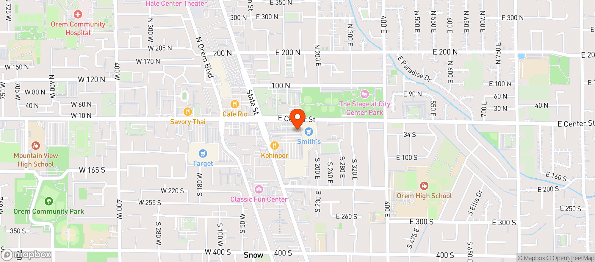 Map showing Smiths Food & Drug Center