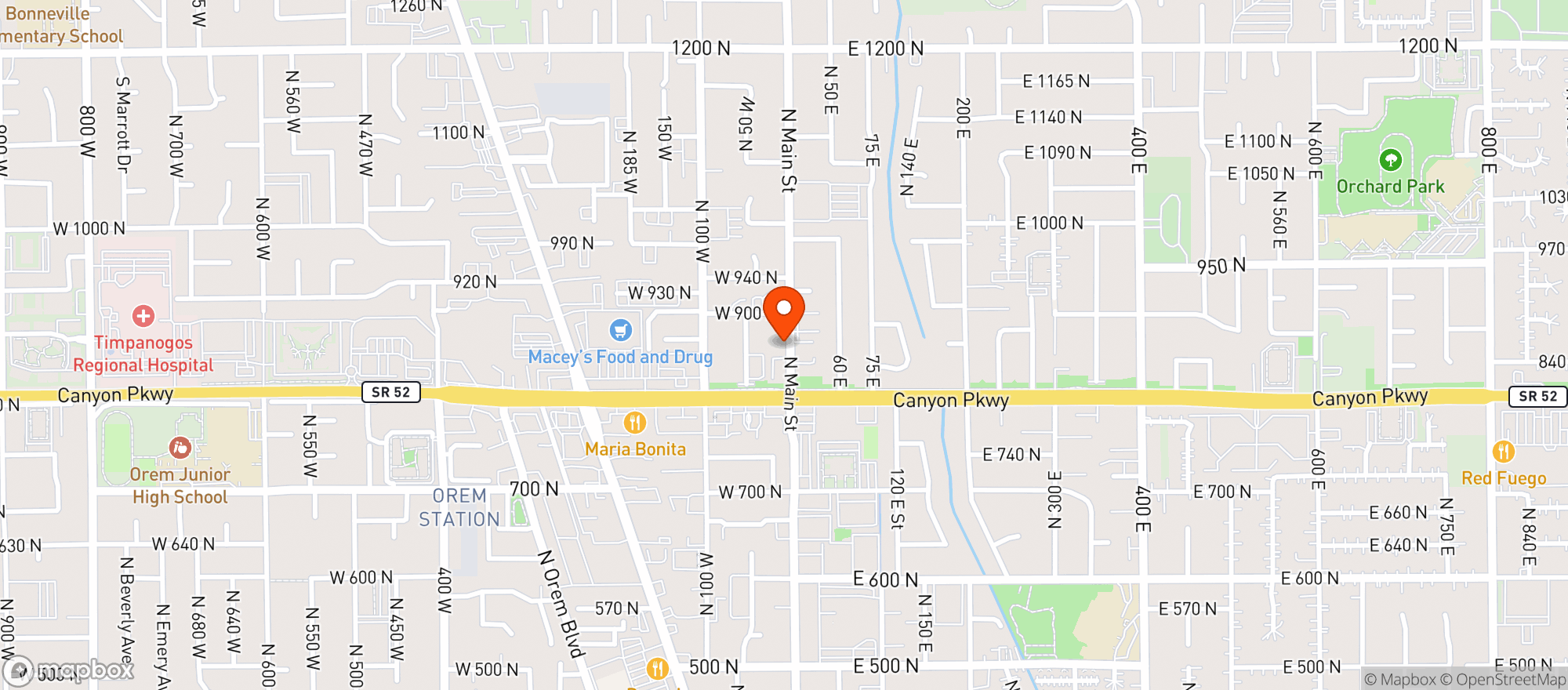 Map showing Bellas Market