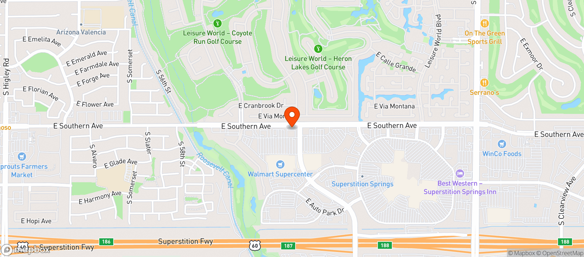 Map showing Red Lobster