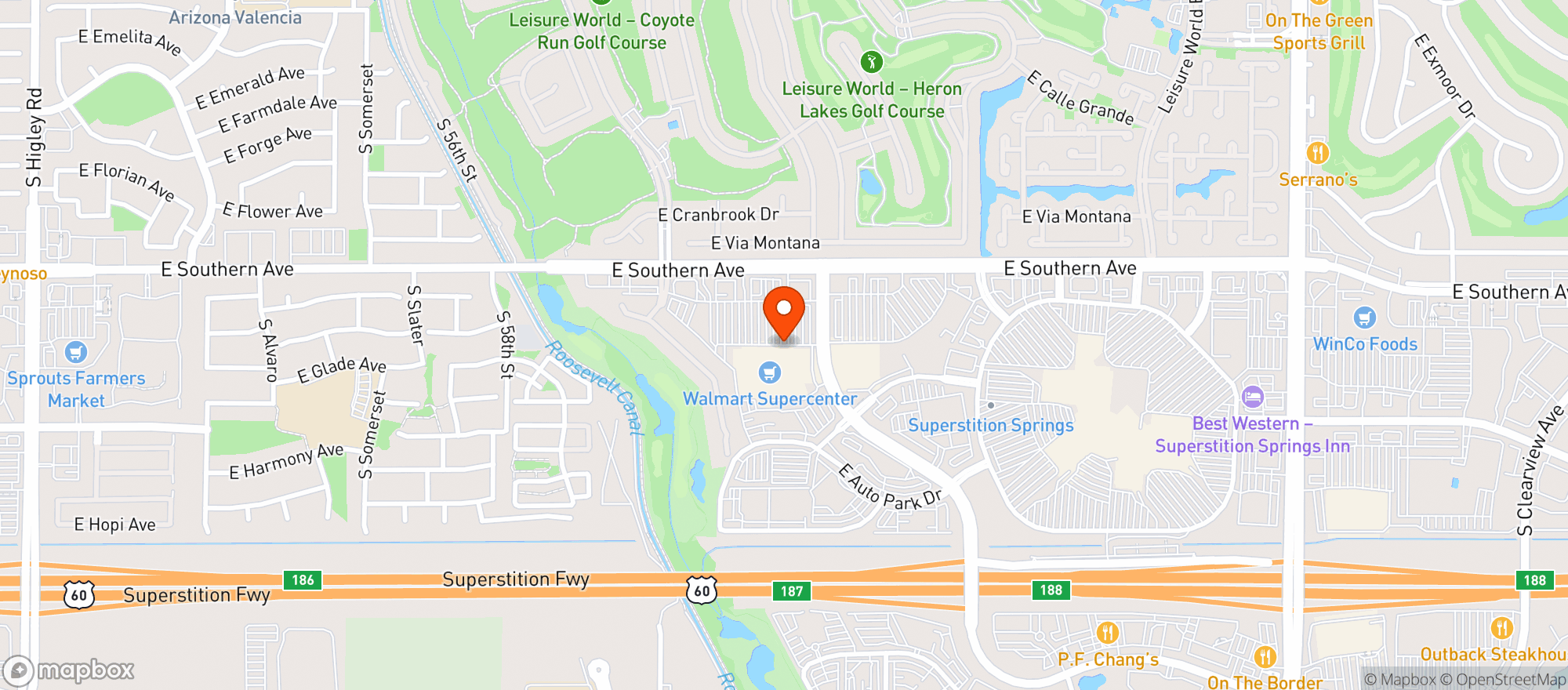 Map showing Walmart Supercenter