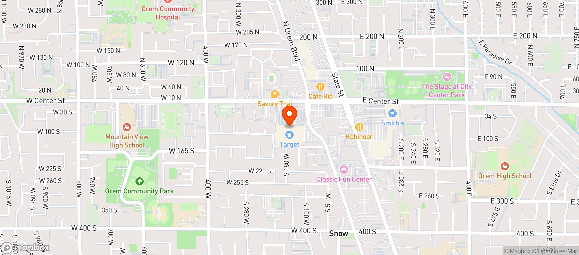 Map showing Target