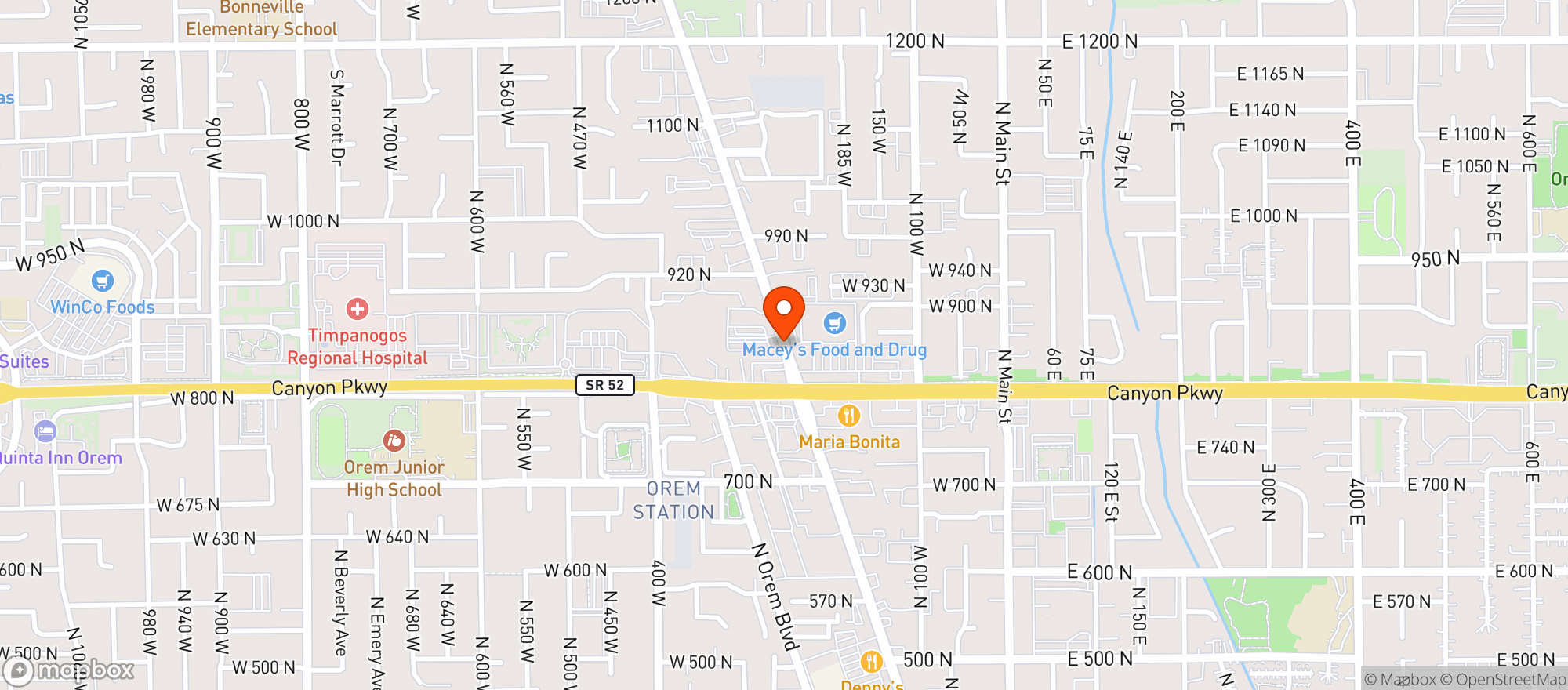 Map showing Topgolf