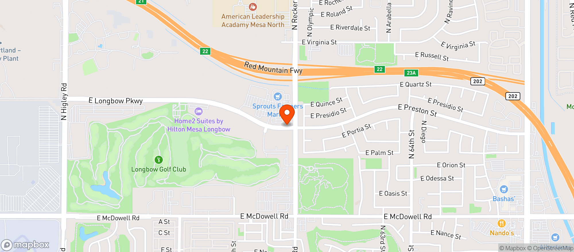 Map showing Sprouts Farmers Market