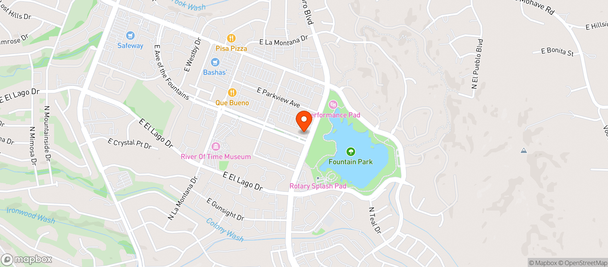 Map showing M All American Grill