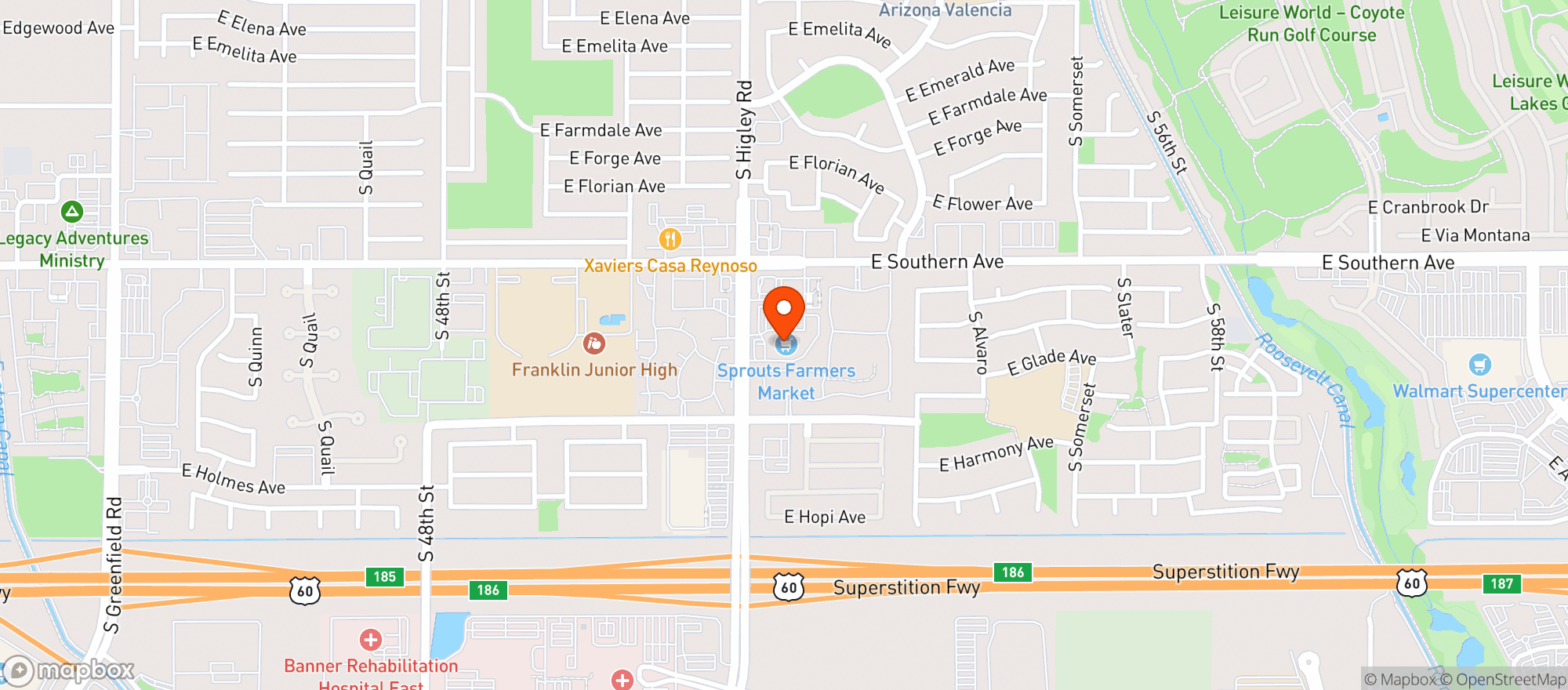 Map showing SPROUTS FARMERS MARKET
