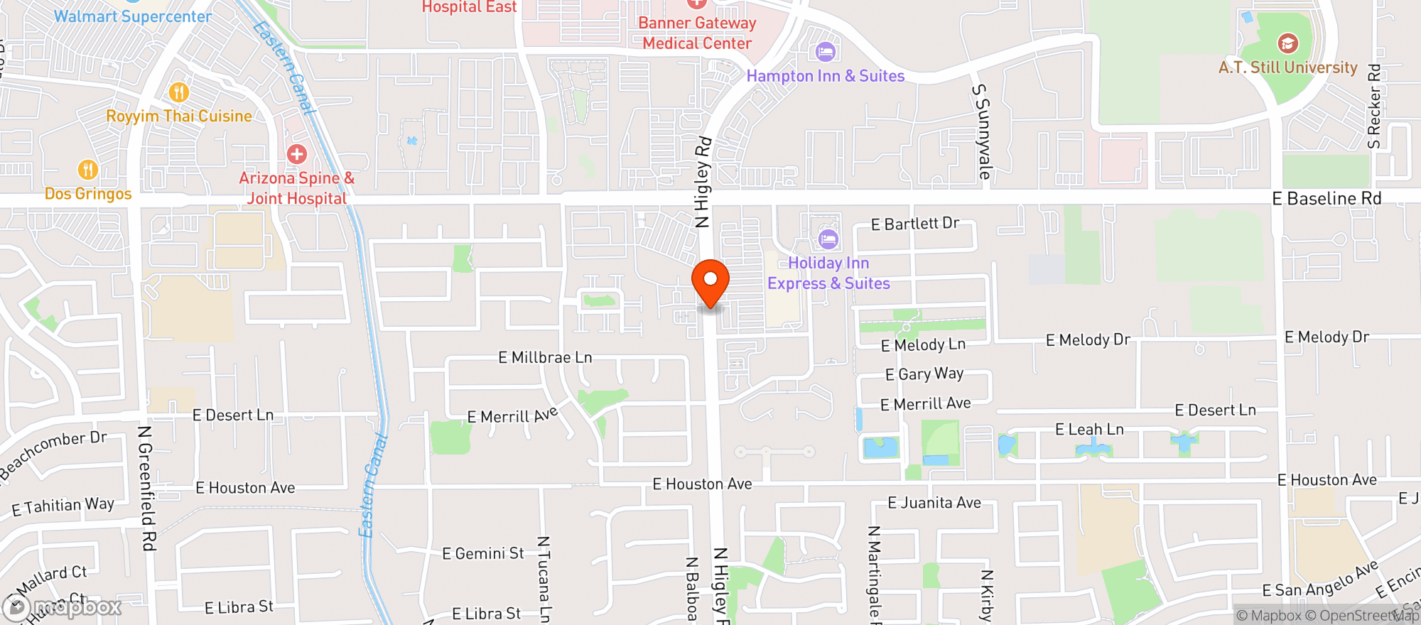 Map showing Frys Marketplace