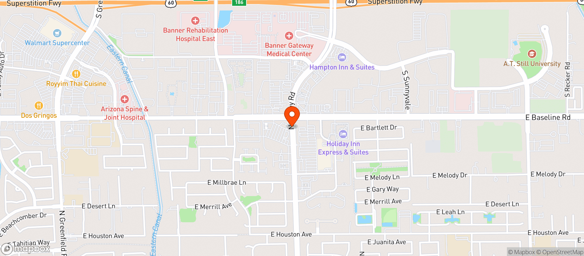 Map showing Specialty Retail