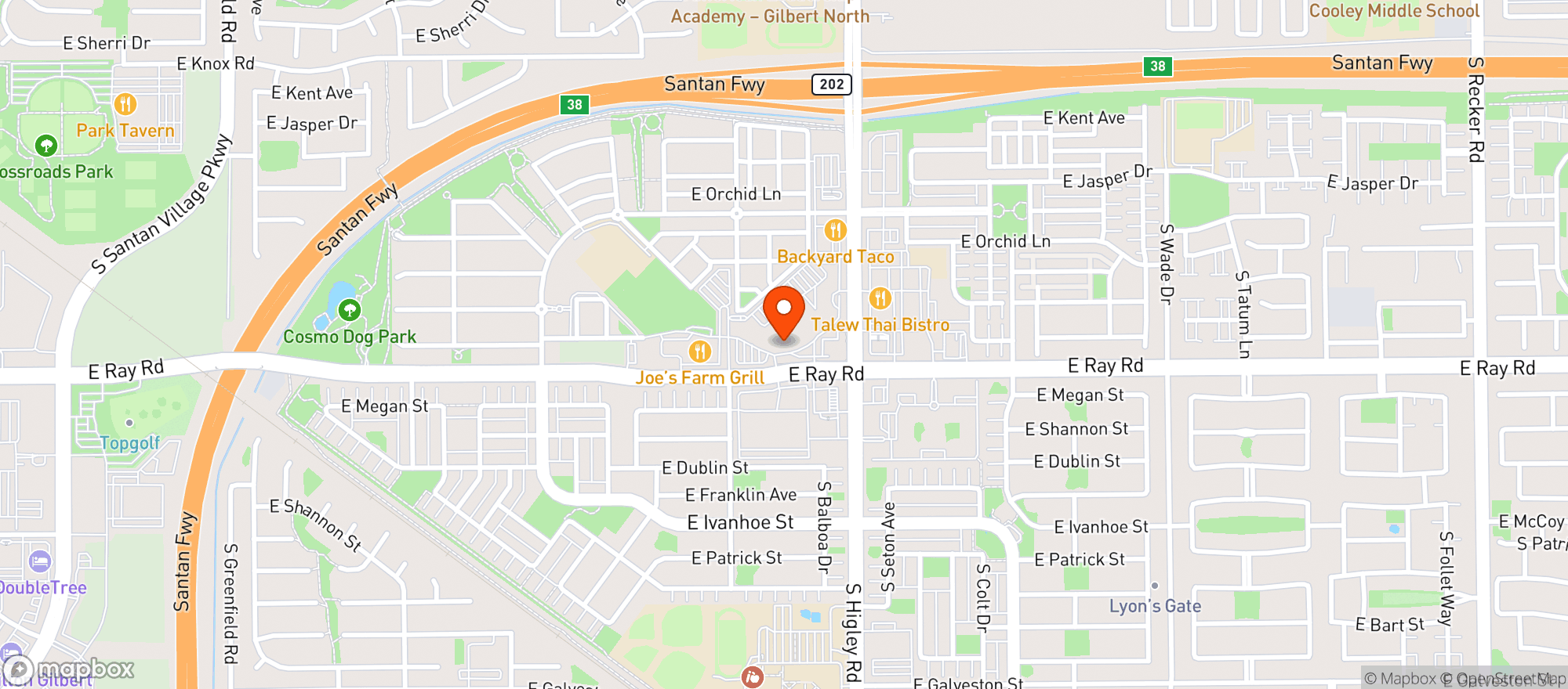Map showing Buck & Rider