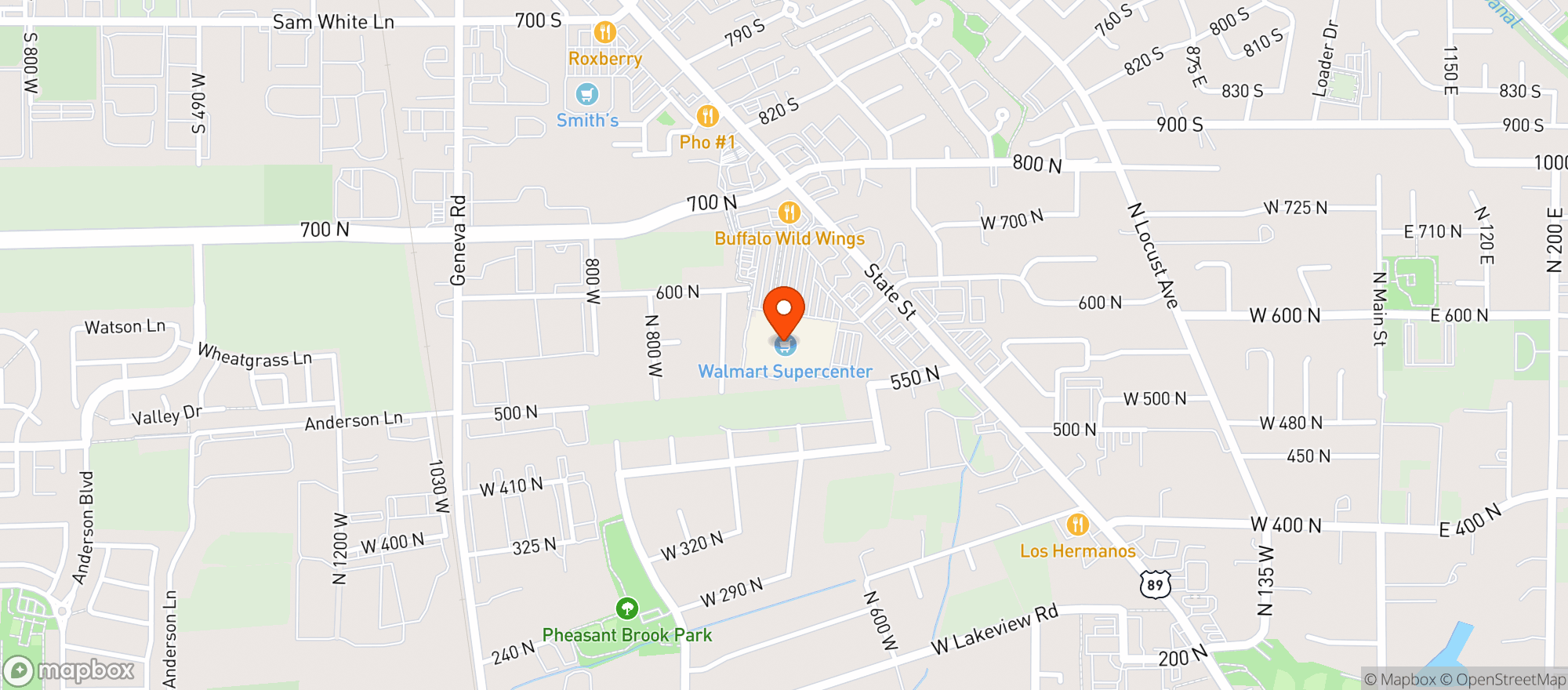 Map showing Walmart Supercenter #5270