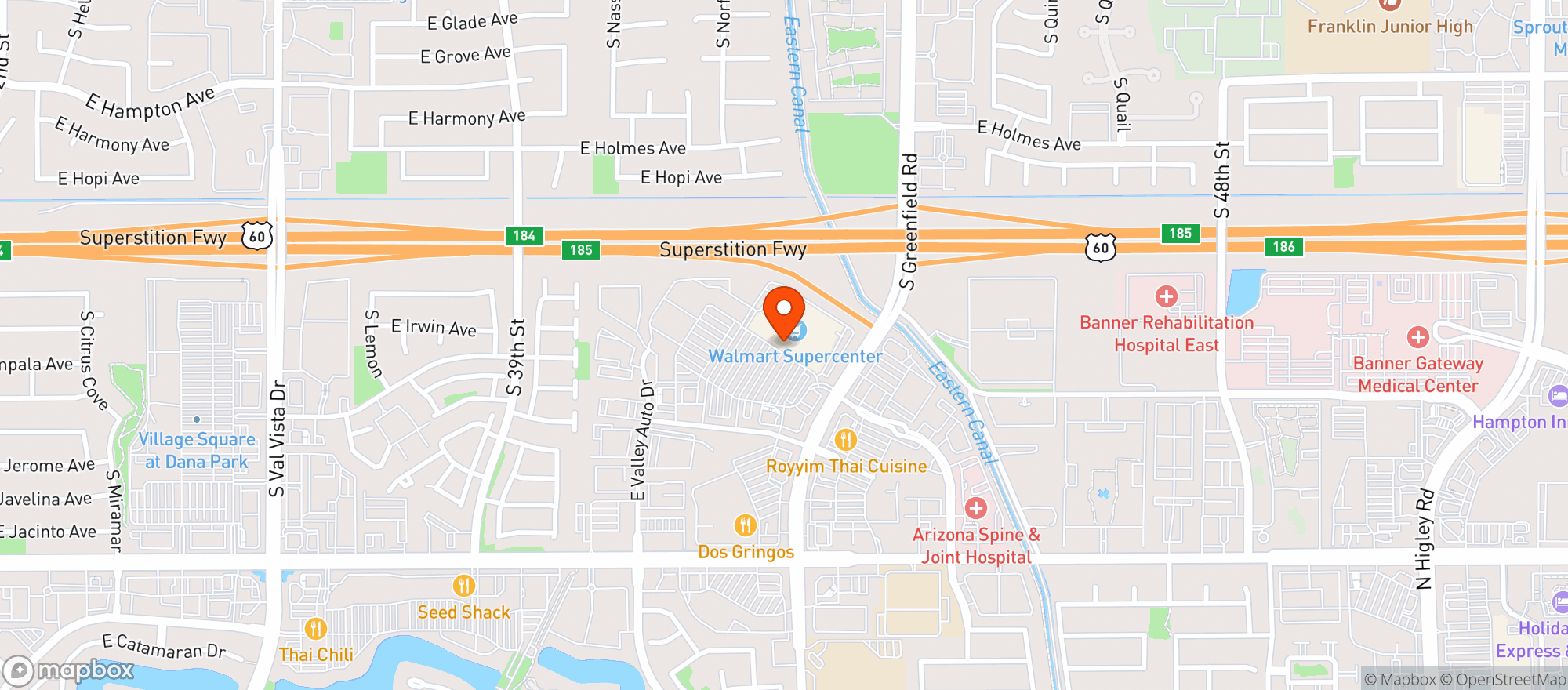 Map showing Walmart Supercenter #5428