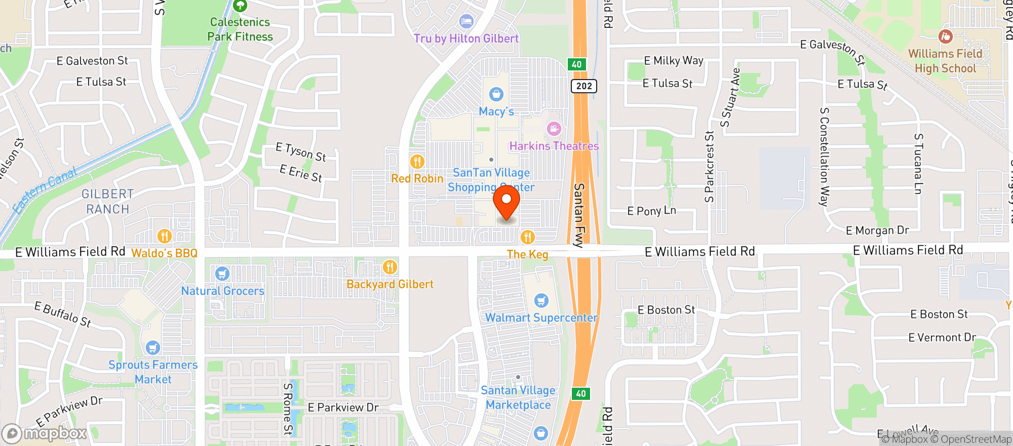 Map showing Dog Haus