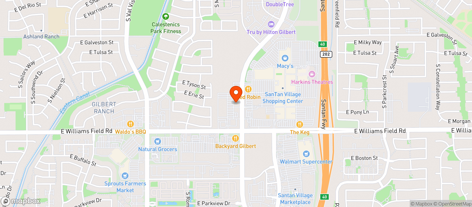 Map showing Coopers Hawk Winery & Restaurant