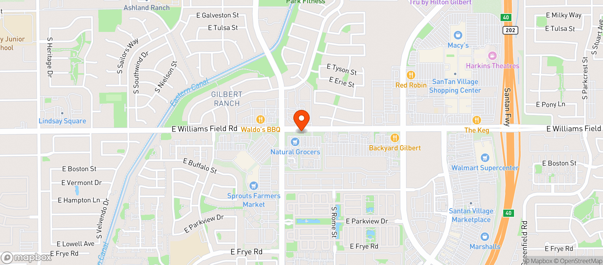 Map showing Natural Grocers by Vitamin Cottage - Natural Grocers by VC_Gilbert Vale (GV) - 00100008445