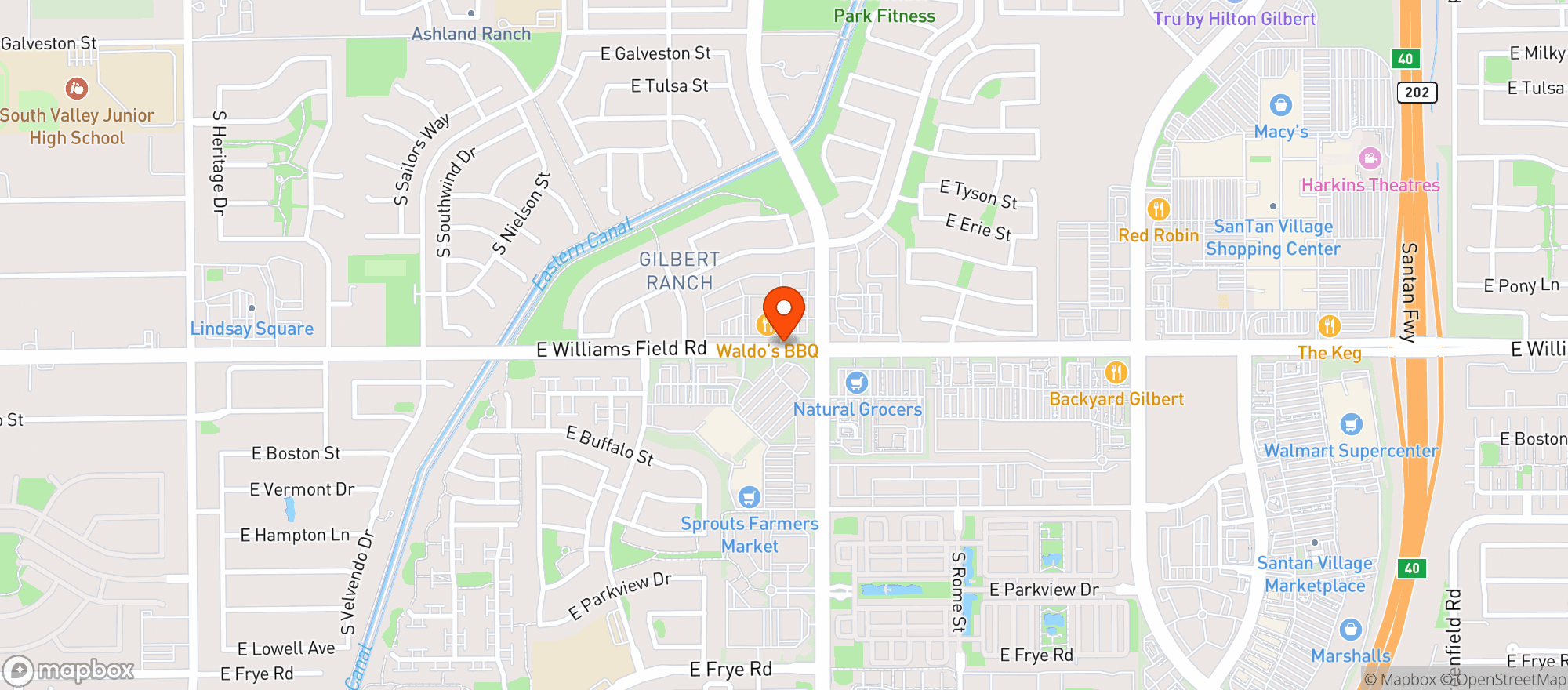 Map showing Fox Cigar Bar