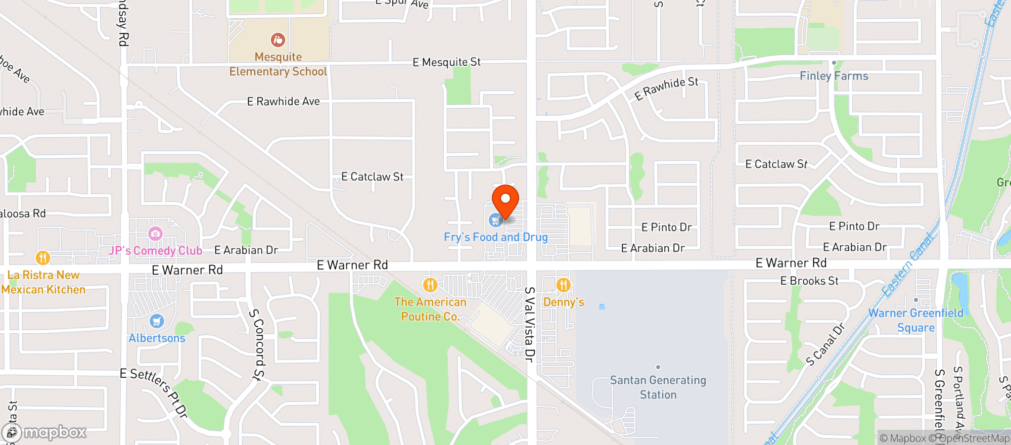 Map showing Frys Food & Drug Store