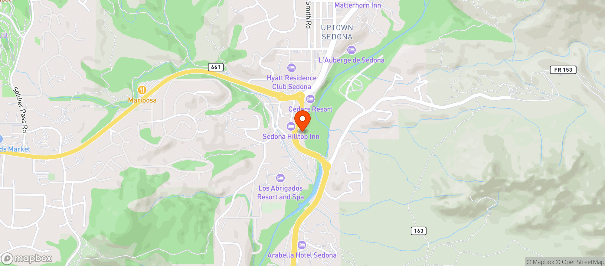 Map showing Creekside American Bistro
