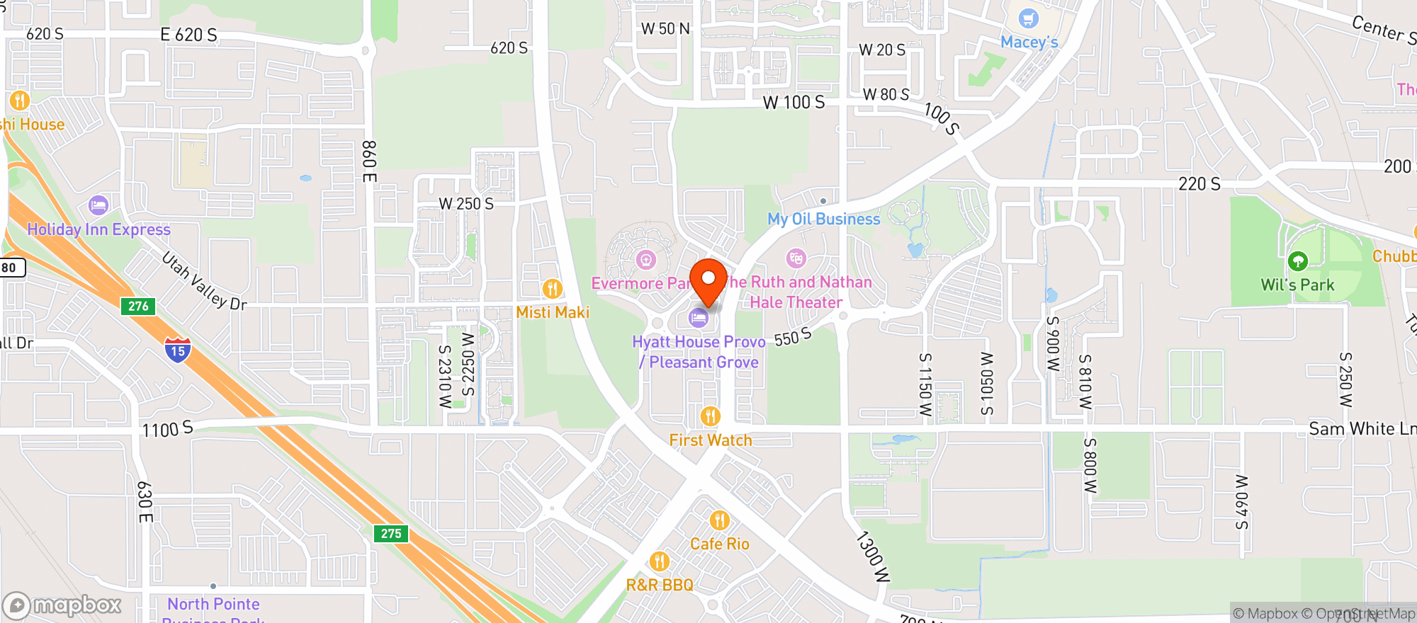 Map showing Hyatt House