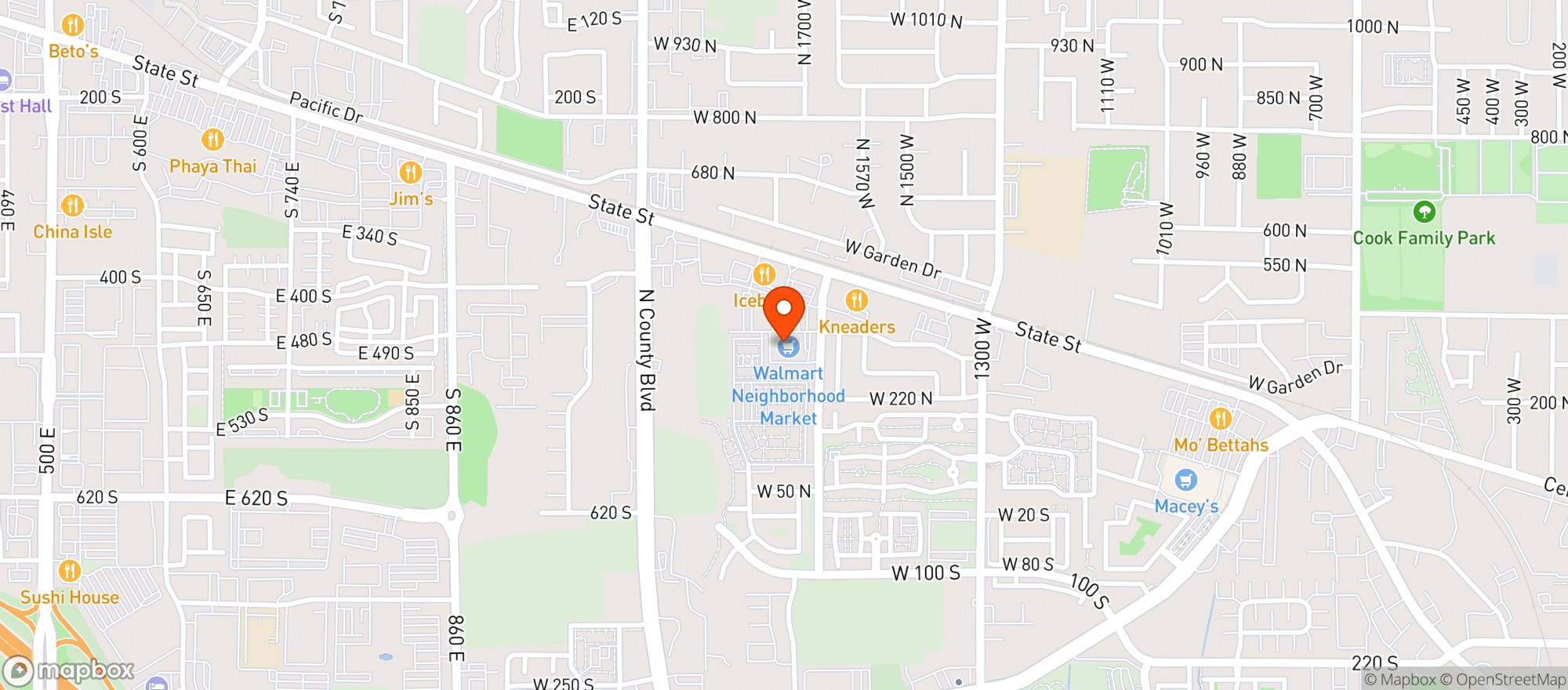 Map showing Walmart Neighborhood Ma #4700