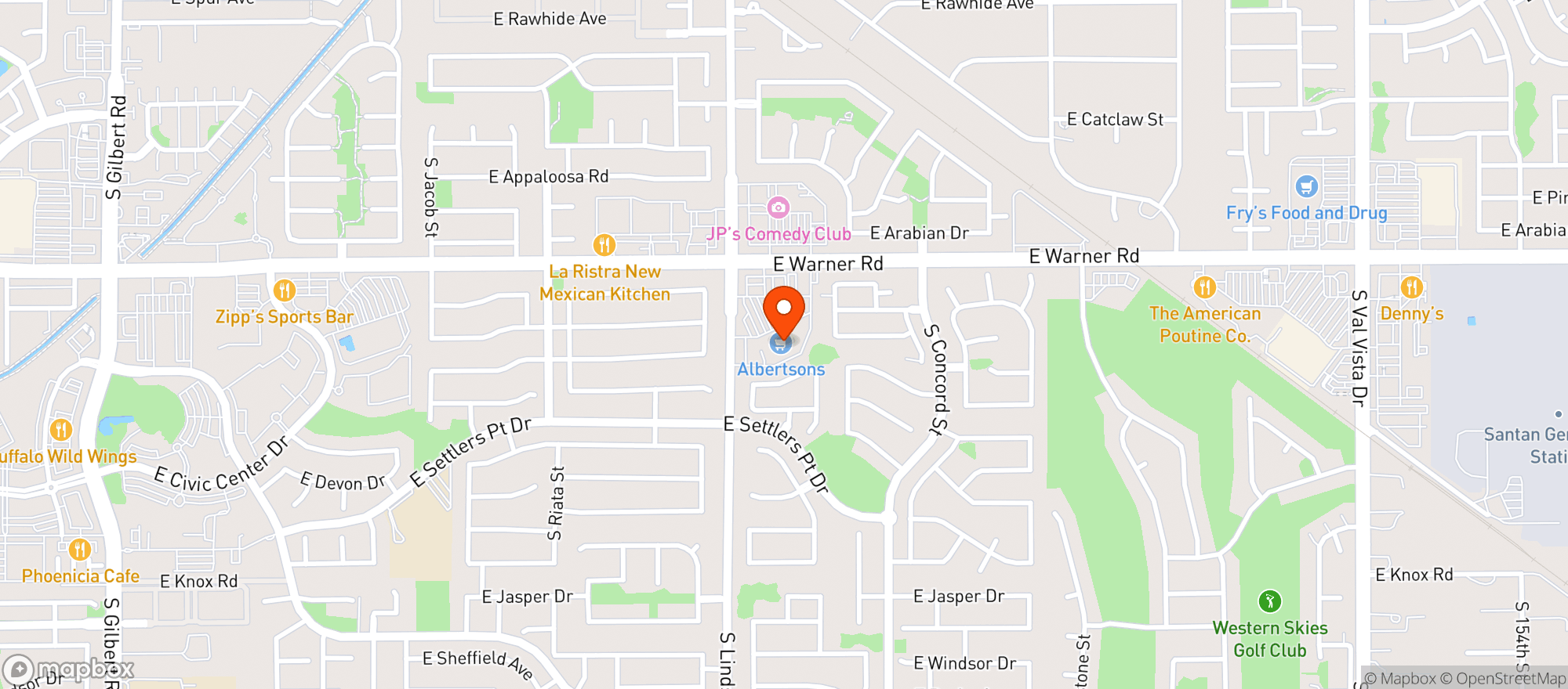 Map showing Albertsons Market