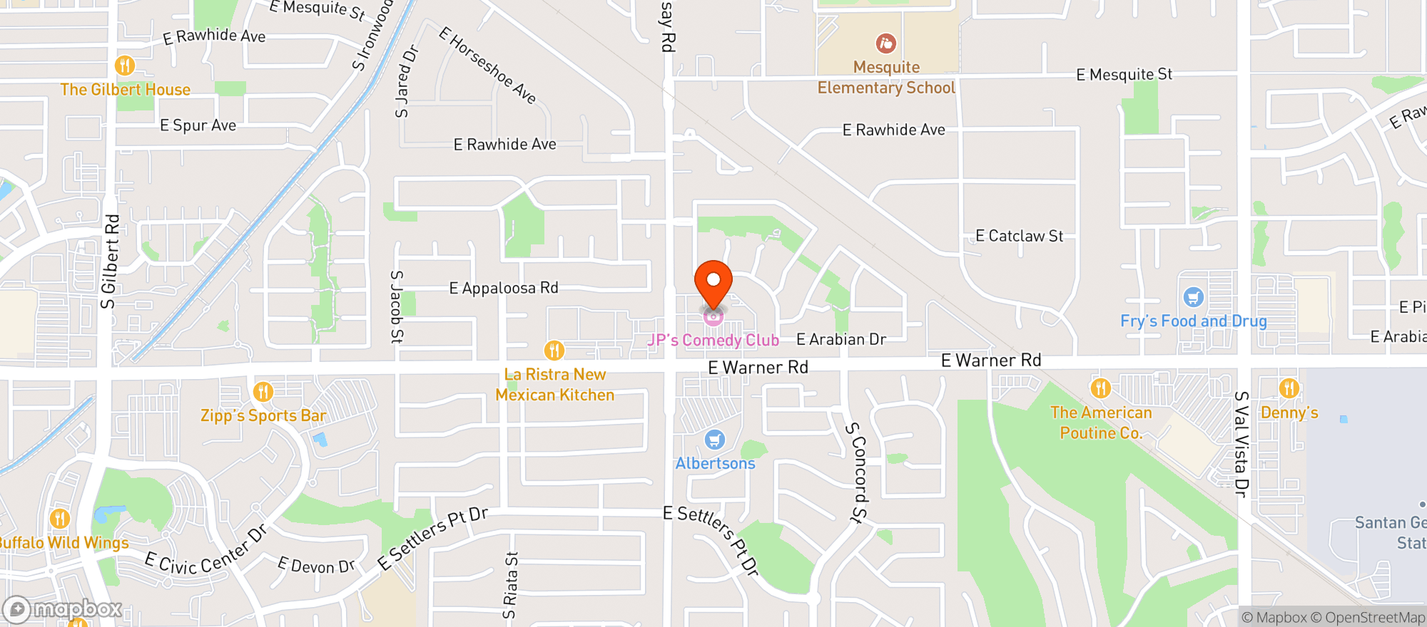 Map showing Jps Comedy Club