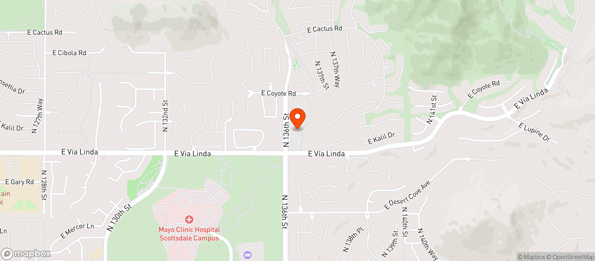 Map showing Casa Mia Ristorante