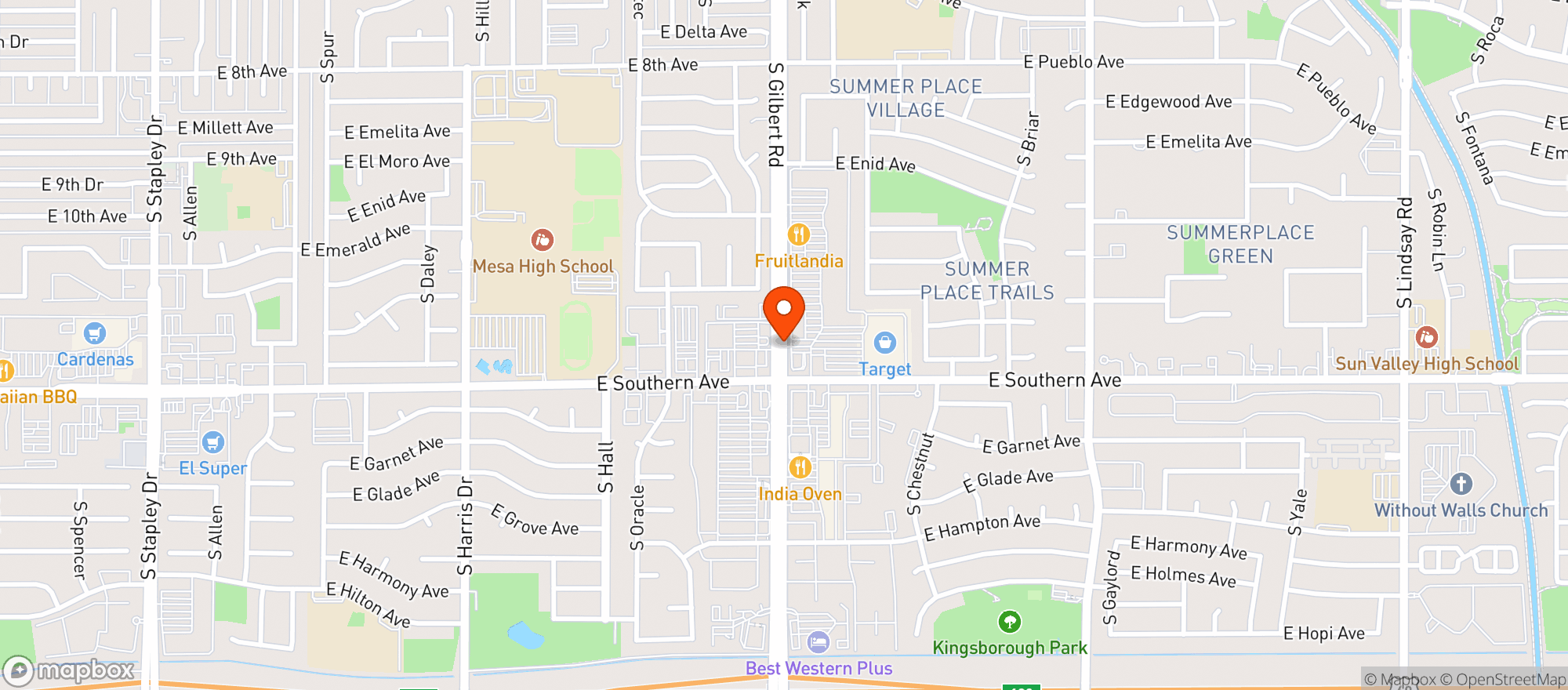 Map showing Target