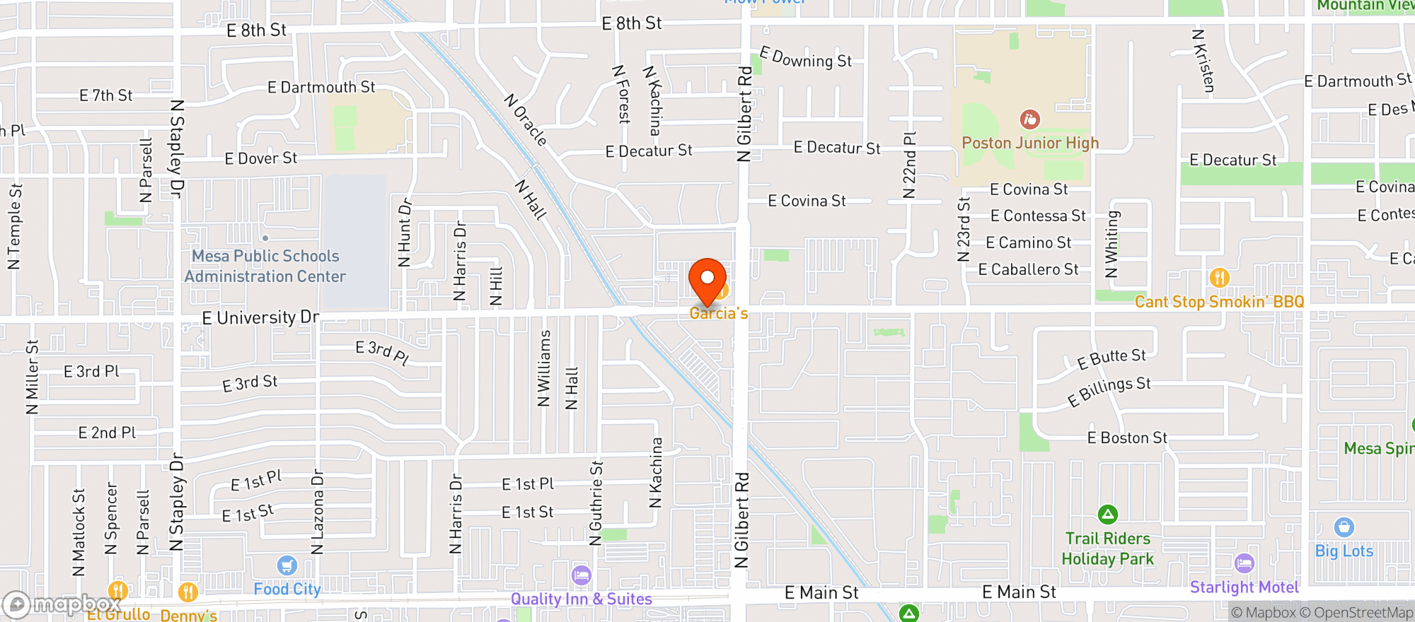 Map showing Mr Meats Carniceria & Market