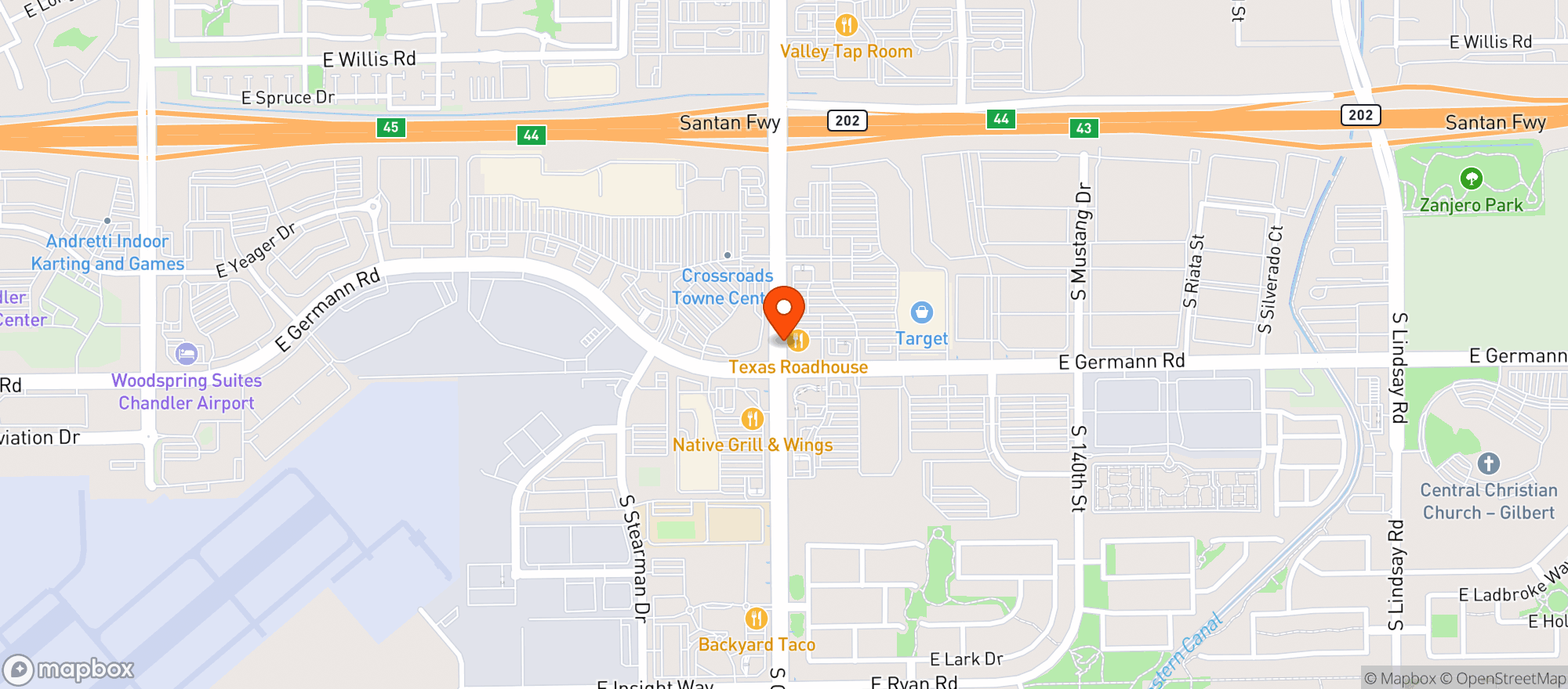 Map showing Supertarget