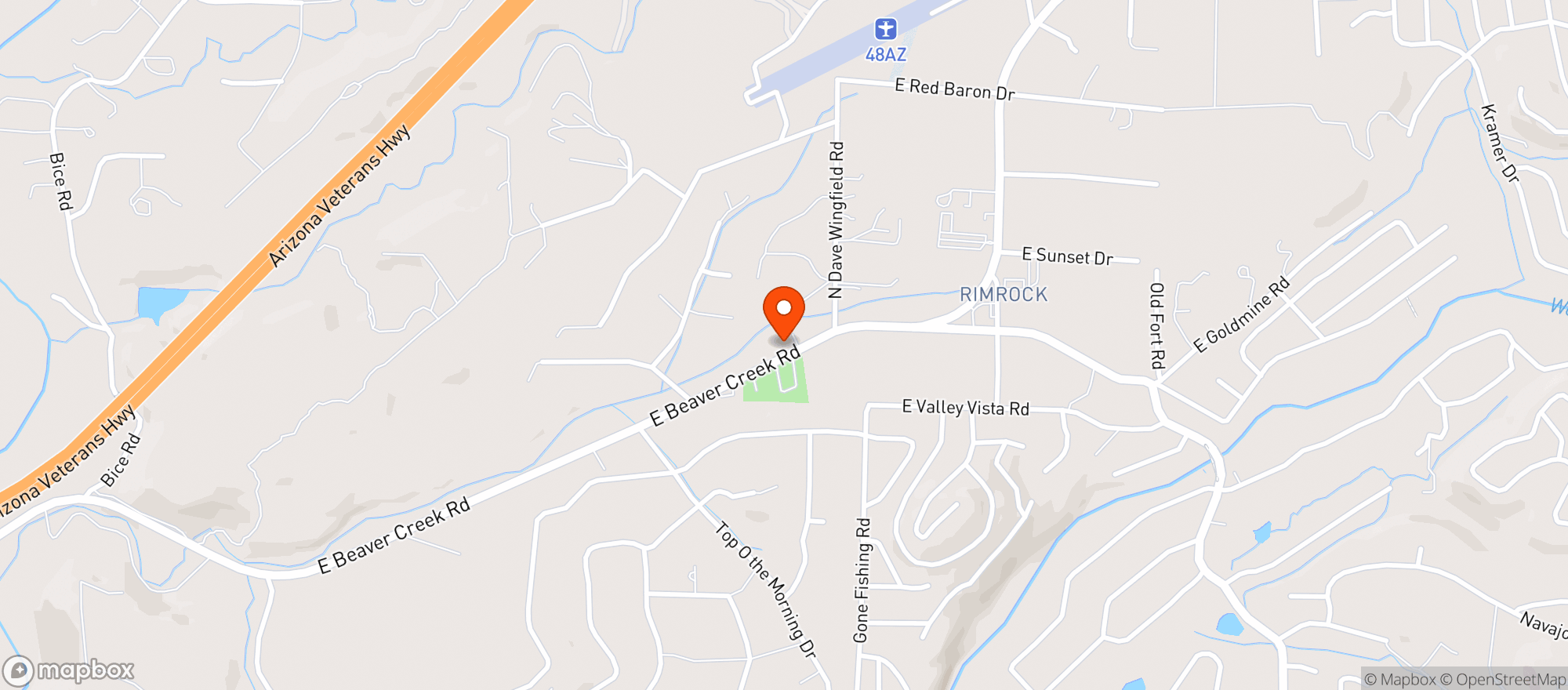 Map showing ROBBIES RESTAURANT