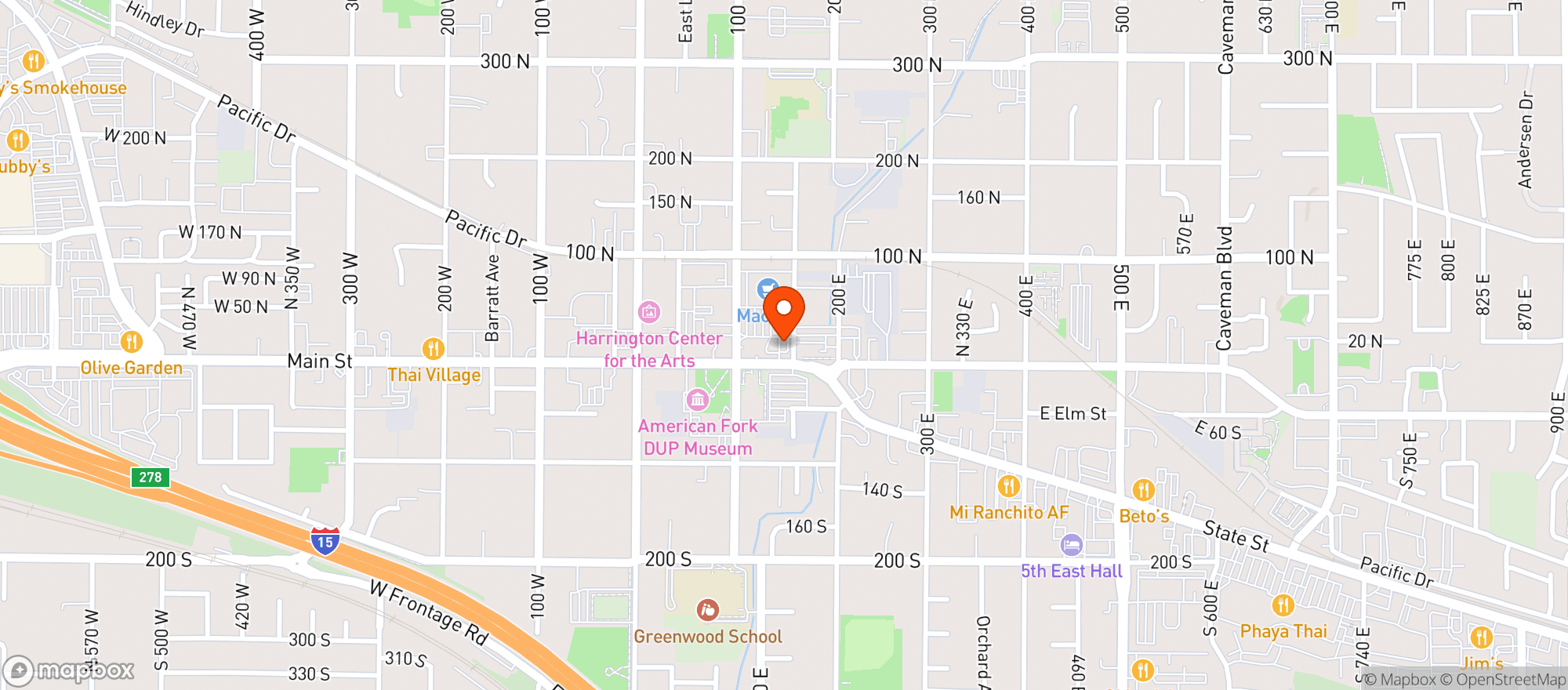 Map showing Maceys