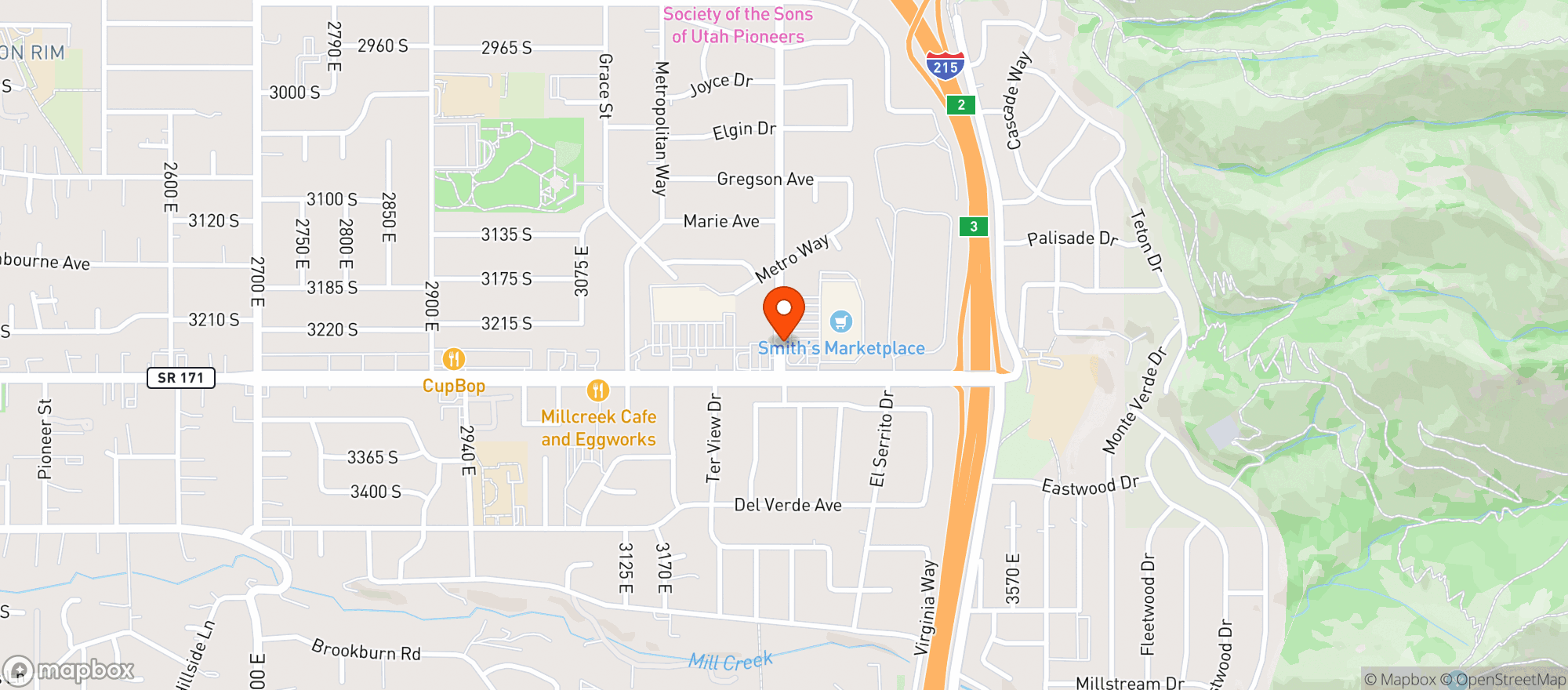 Map showing Smiths Marketplace
