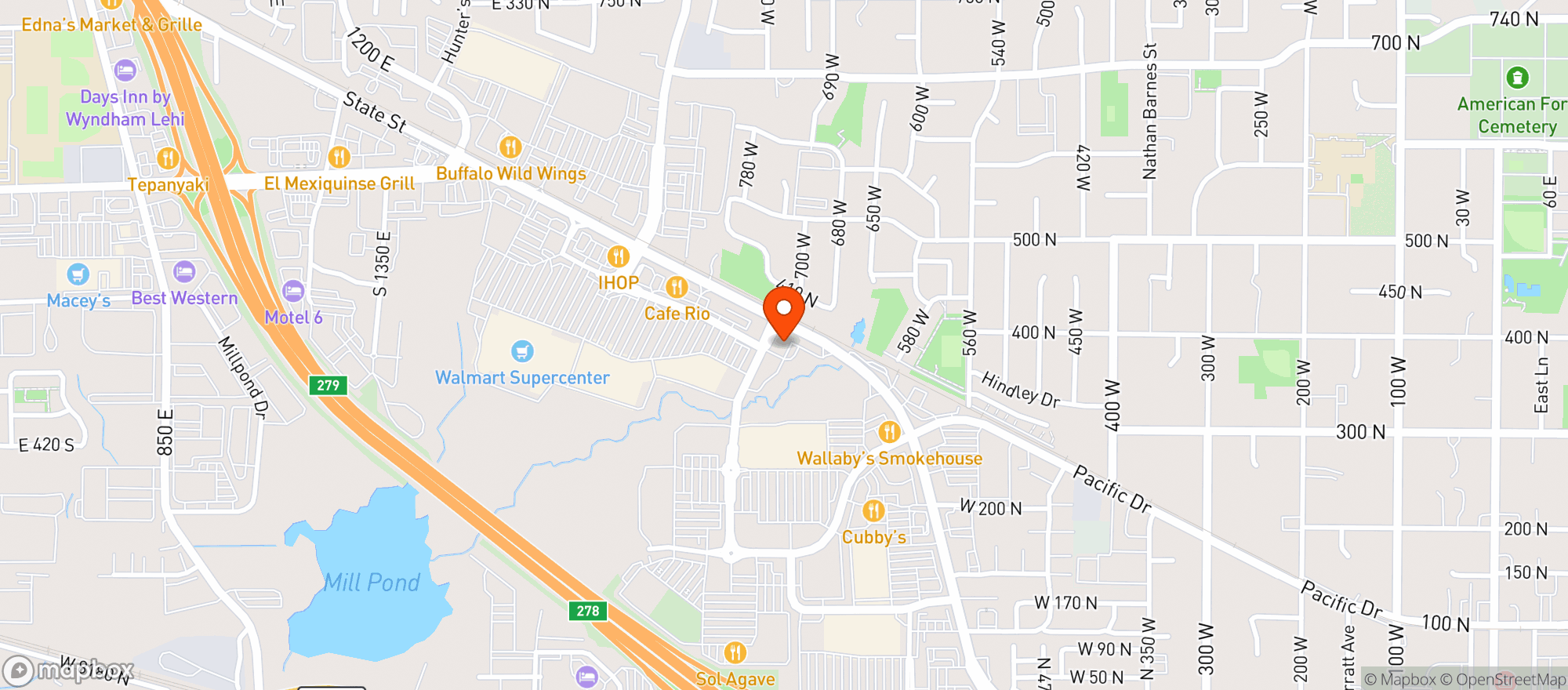 Map showing Gnc