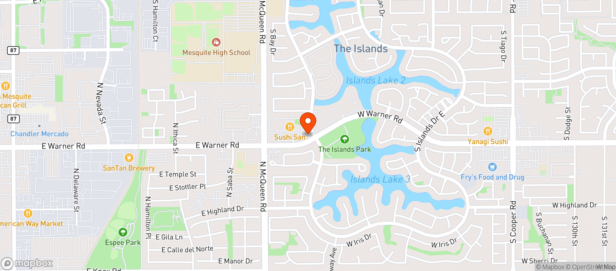 Map showing Detroit Coney Grill