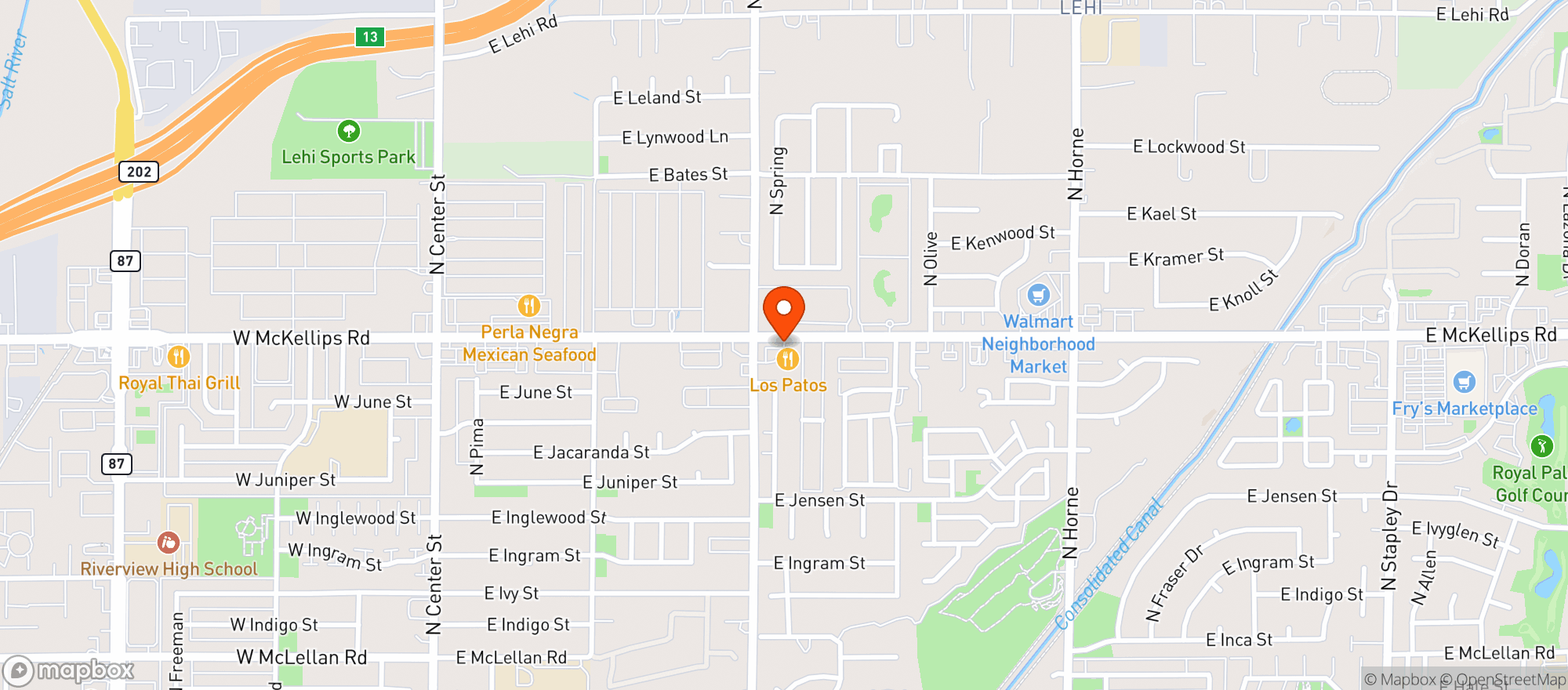 Map showing Circle 7 Mart