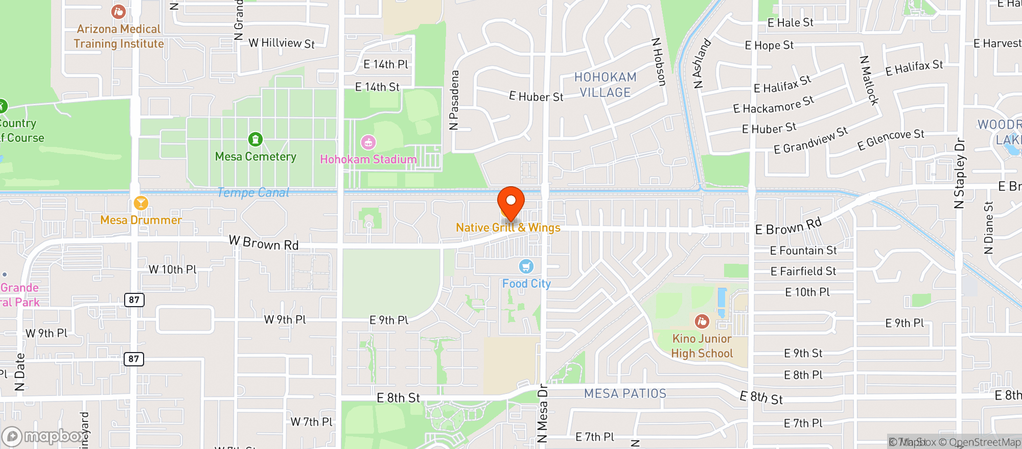Map showing Native Grill & Wings