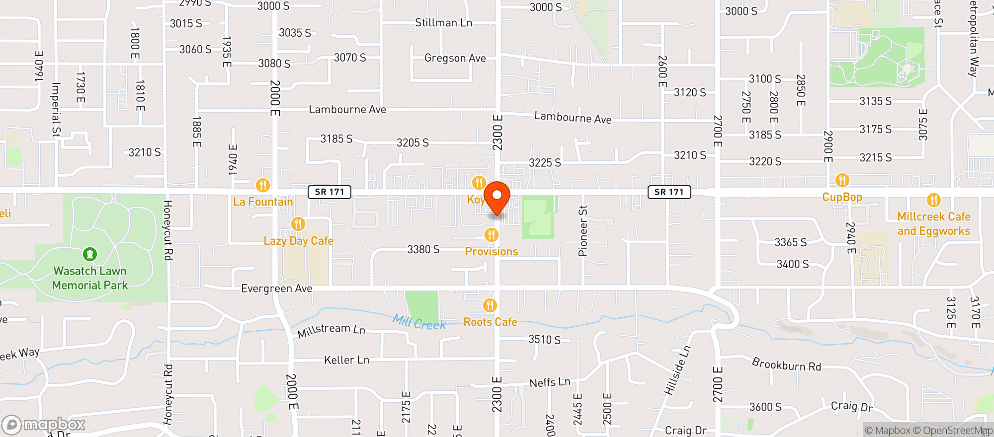 Map showing Marias Mexican Grill