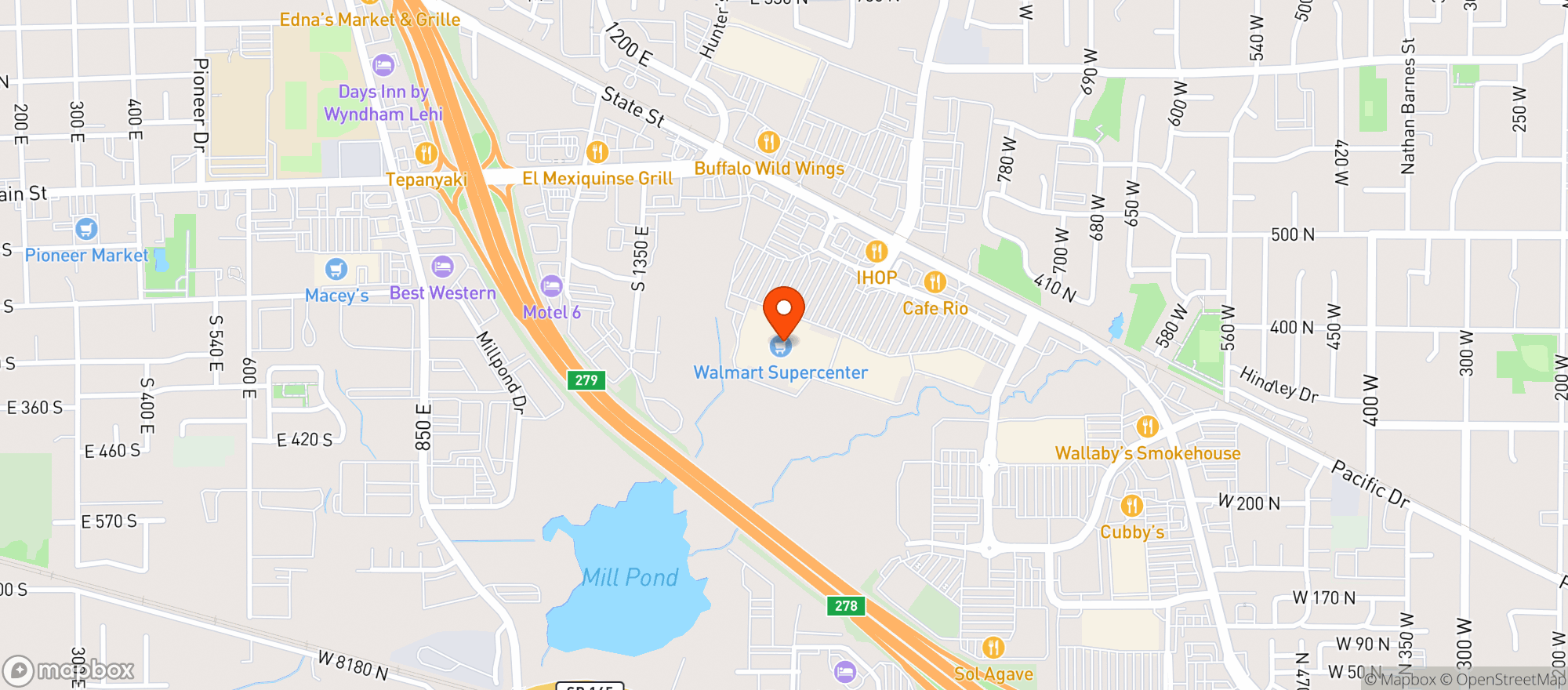 Map showing Walmart Supercenter