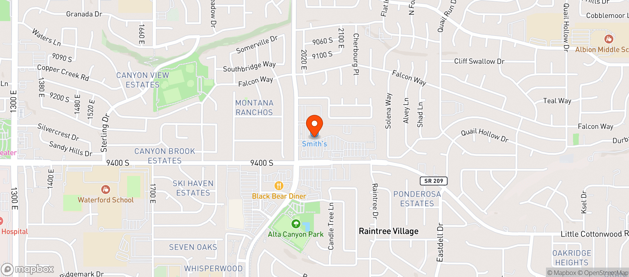 Map showing Smiths Food & Drug (706) - 00047 - Sandy Ut